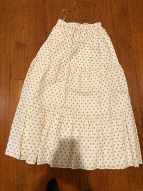 Charlie holiday polka dot tiered maxi skirt